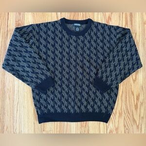 Jantzen Navy and Gray Crewneck Sweater